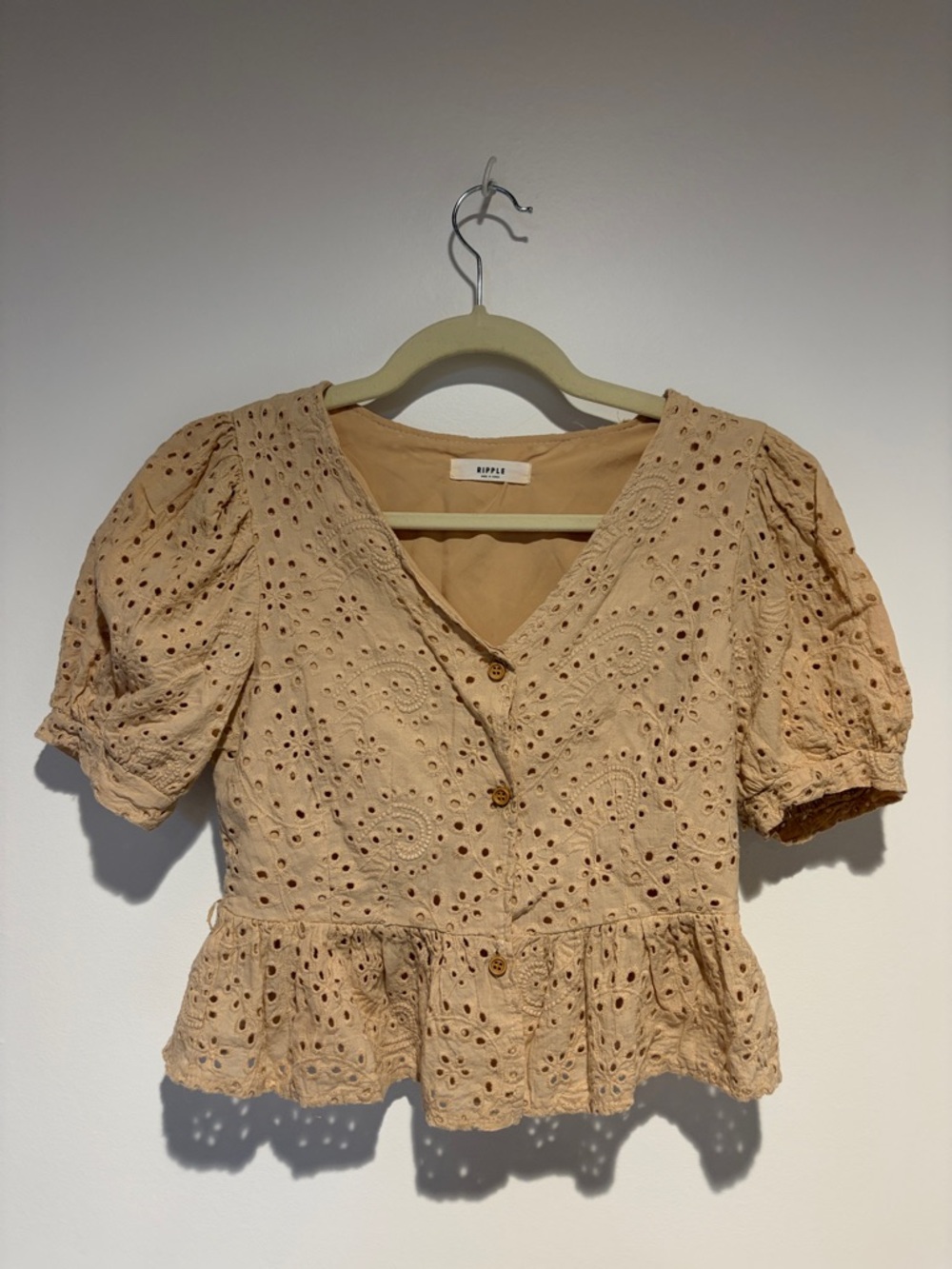 Ripple Eyelet Top
